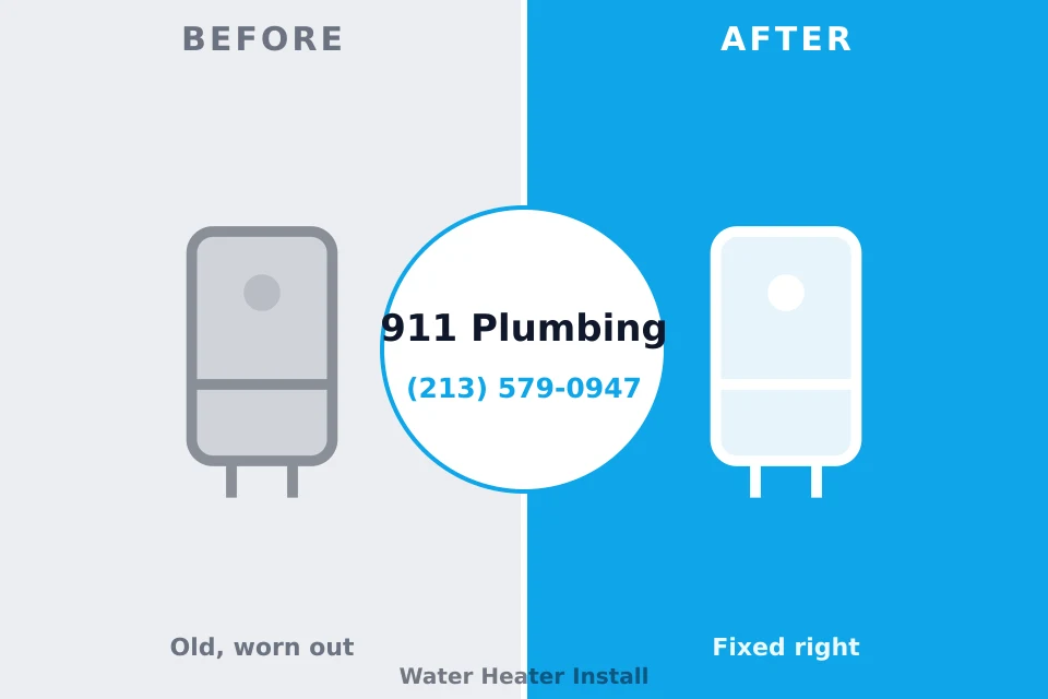 Before and after: plumbing repair Goodwell, OK